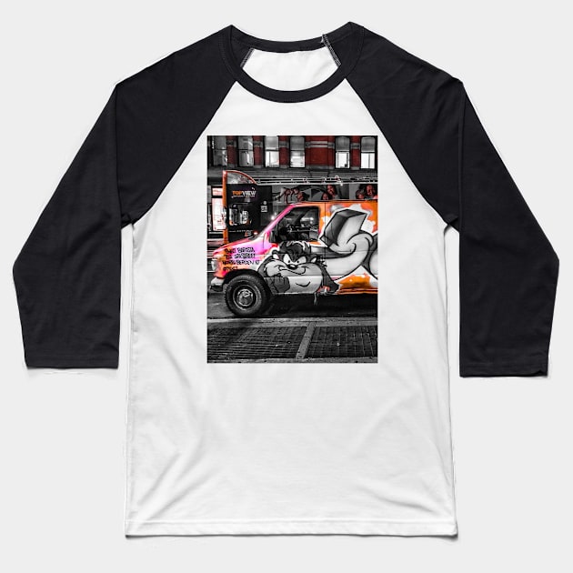 Truck Graffiti Street Art City Manhattan New York City Baseball T-Shirt by eleonoraingrid